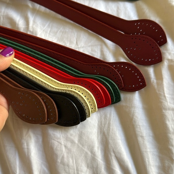 Set of Multicolor PU Leather Bag Handles - Picture 6 of 9